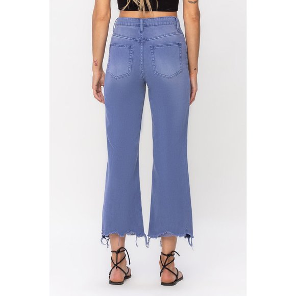 NWT Vervet by Flying Monkey 90s Vintage Crop Flare Jeans, Indigo - Picture 5 of 6